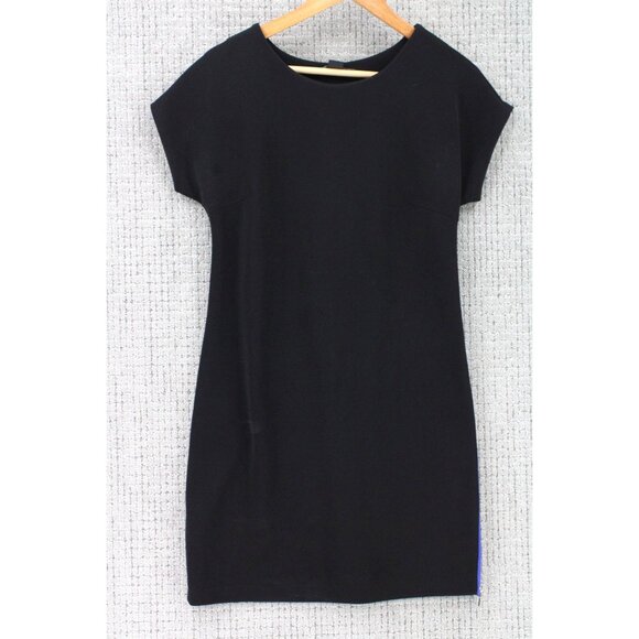 AX Armani Exchange Shift Dress Womens Size 6 Black Solid Stretch Textured - Picture 1 of 10
